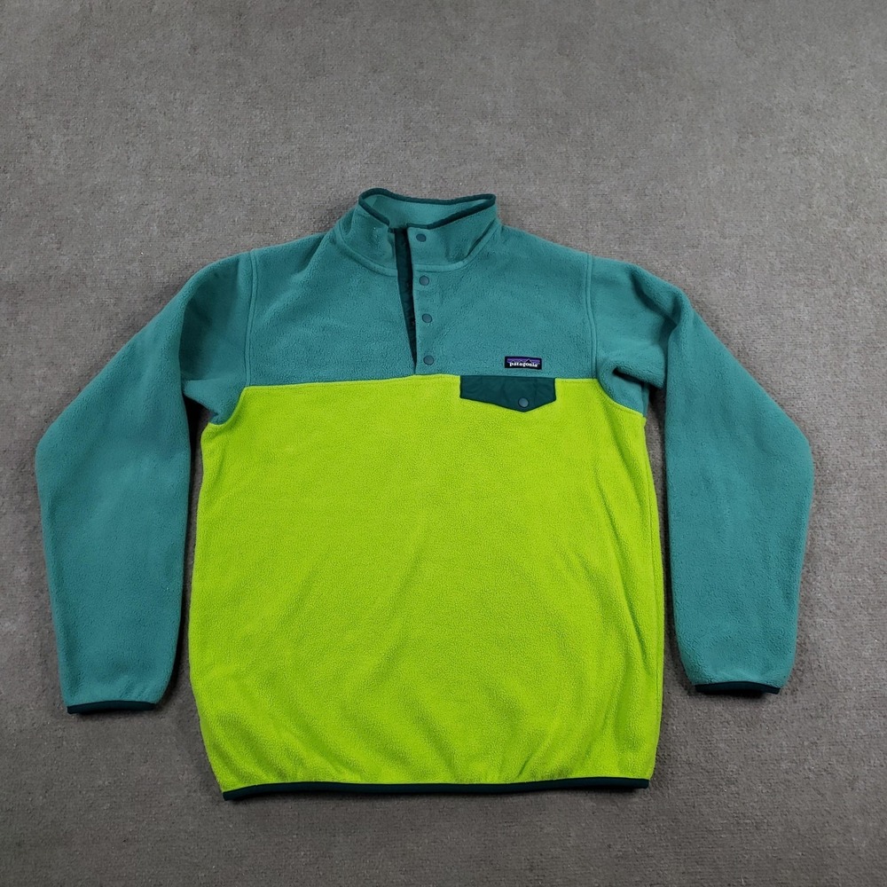 Patagonia Synchilla Snap-T Jacket Womens XL Green Fleece Pullover STY25455